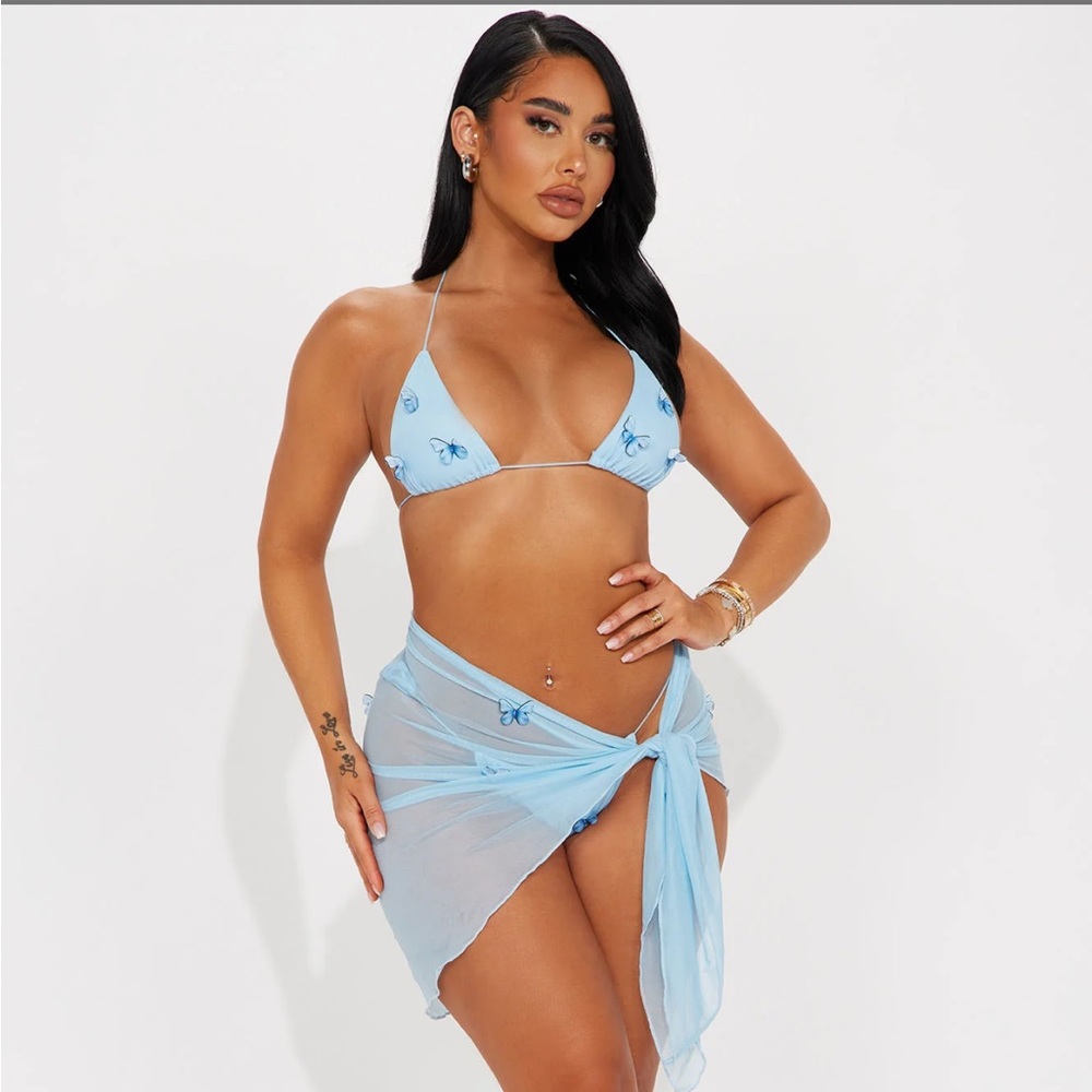 Butterfly 3 piece bikini set